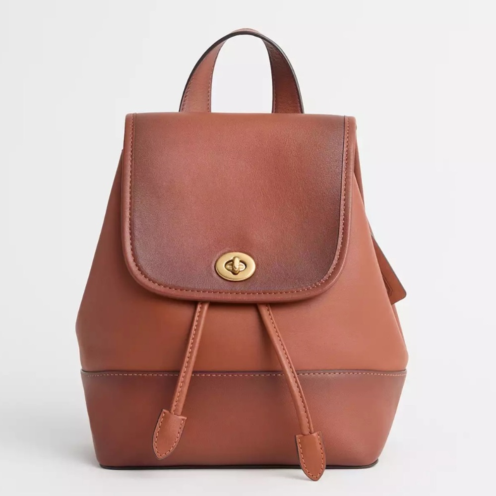 COACH originals Turnlock glove tanned Leather Backpack 3334